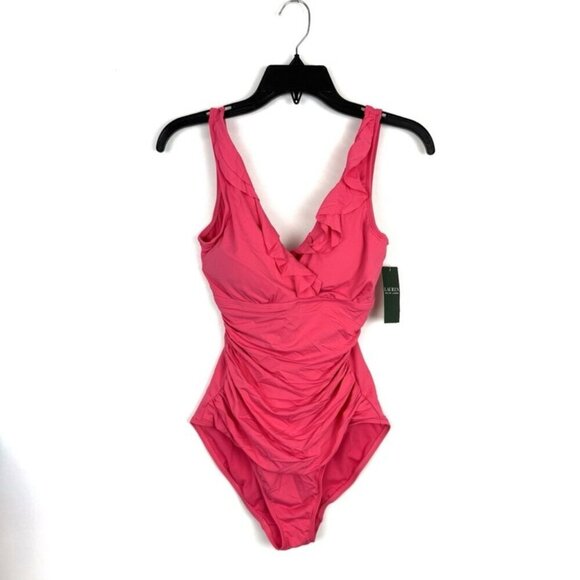 Lauren Ralph Lauren Other - Lauren Ralph Lauren Women’s Pink Underwire One Piece Swimsuit Size 8
